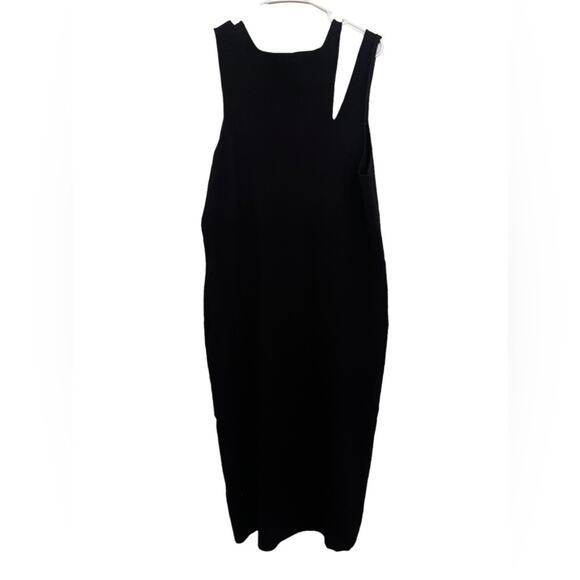 Good American Bold Shoulder Cutout Rib Black Body-con Dress 4X - Picture 3 of 6